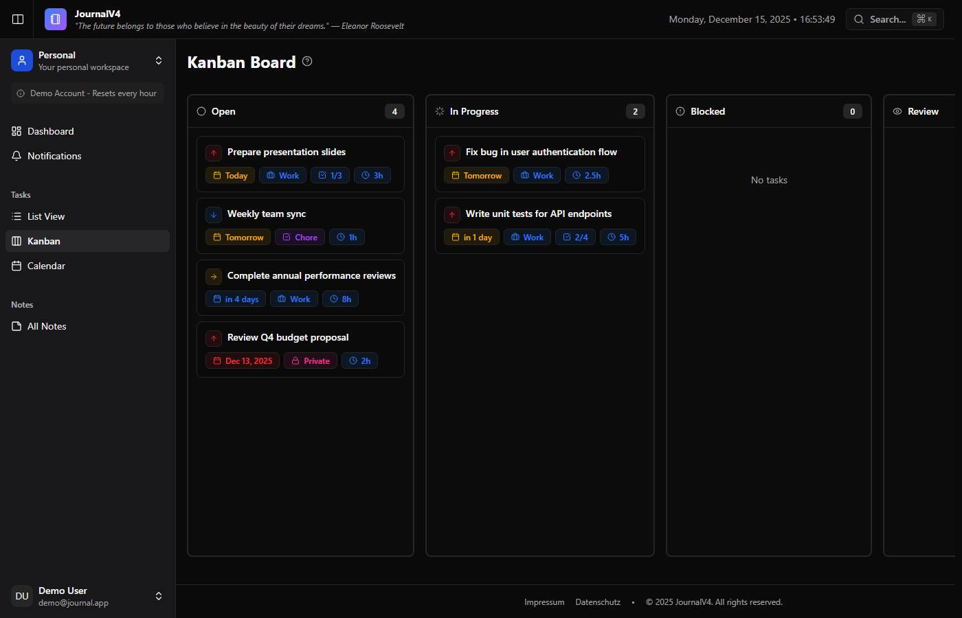 Task Management screenshot